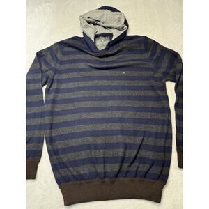 Farrell & Brown of Ireland Hoodie Navy Gray XXL Heritage Soft Knit Pullover